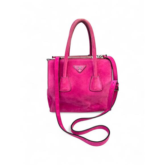 Prada Vintage Scamosciato Suede Twin Pocket Saffiano Tote Bag - Picture 13 of 16